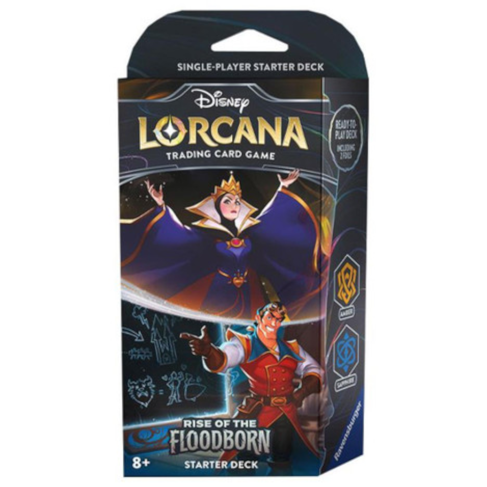 merlin starter deck lorcana Lorcana Rise of the Floodborn : The Queen and Gaston Starter Deck