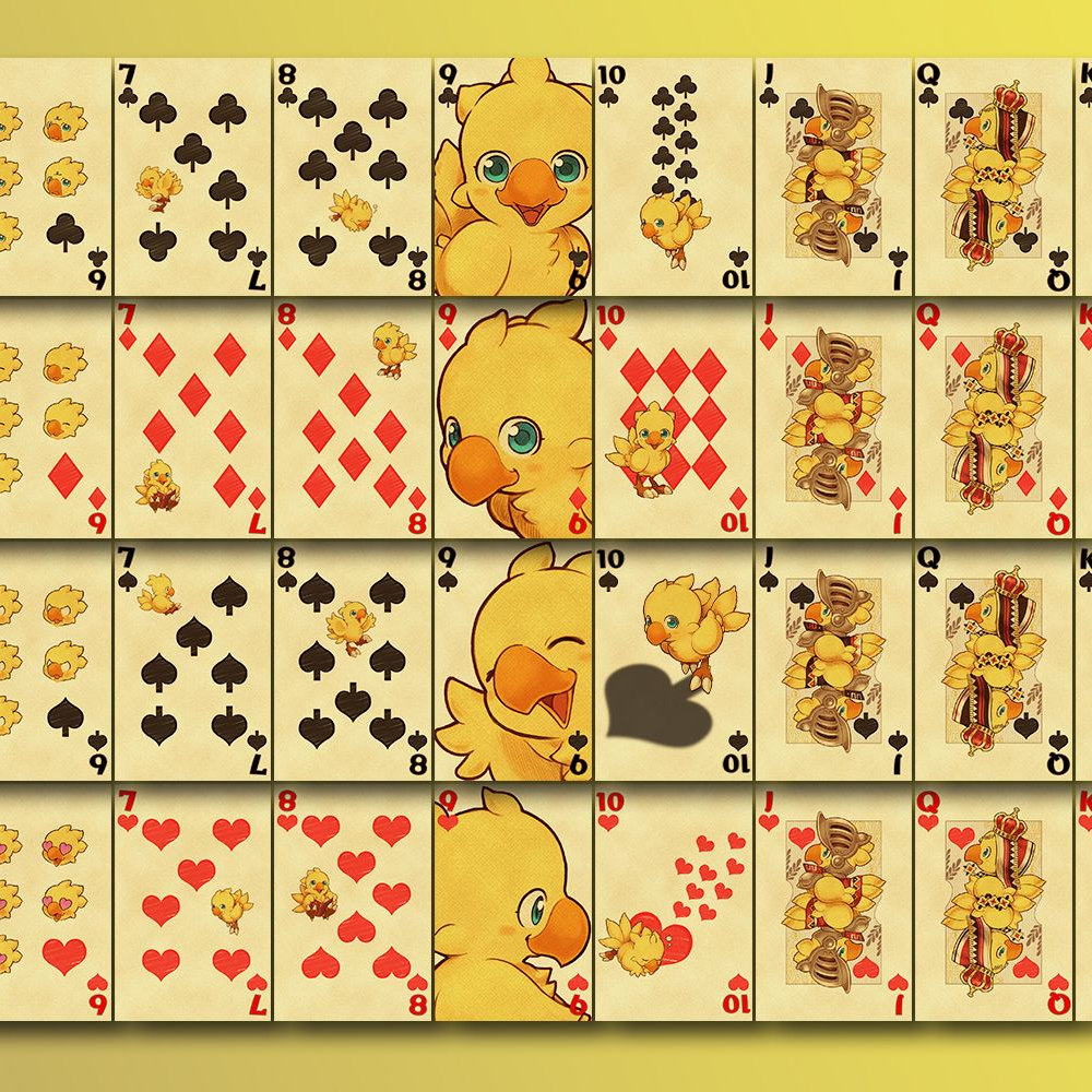 Chocobo Playing Cards